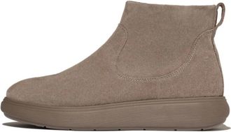FitFlop i Q-Comff Su&egrave;de Enkellaarsjes met Rits - Dames - Enkellaarsjes - Beige - 41 EU - Su&egrave;de - Schoenen