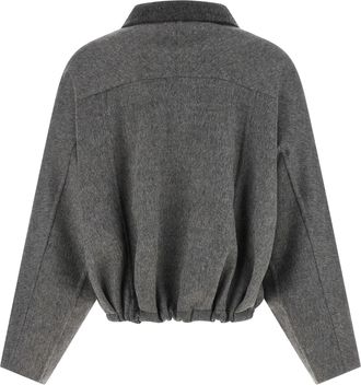 Brunello Cucinelli Womens Gray Virgin Wool Full-Length Jacket Clothing