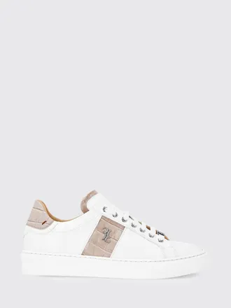 Billionaire Boys Club Croc-Effect Leather Low-Top Trainers with Metallic Logo