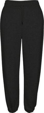 Gestuz Zwarte sweatpants met hoge taille en elastische tailleband - Dames - Sweatpants - Zwart - XS - Katoen - Broeken