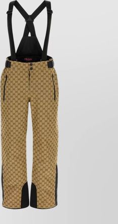 Gucci ski trousers with adjustable straps and pattern