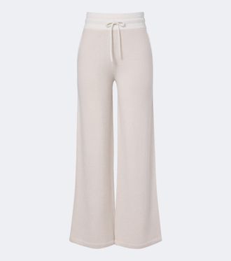 Eleventy Chevron cashmere flared pants