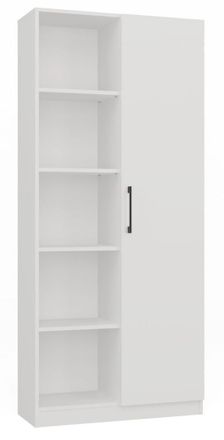 Topeshop Hucoco - Villme - Librer&iacute;a De Dise&ntilde;o Minimalista - 1 Puerta + 10 Estantes - 80x30x182 Cm - Mueble De Almacenaje
