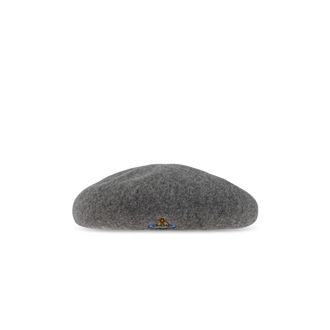 Vivienne Westwood Baskse Baret - unisex - Accessoires - Grijs - Maat: S/M Wol