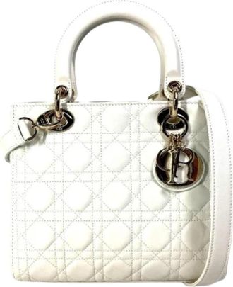 Dior Pre-owned Leather dior-bags - Dames - Vintage Handtas - Wit - ONE Size - Vintage