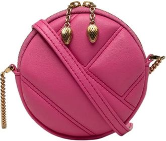 Bulgari Pre-owned Serpenti Cabochon Leren Mini Schoudertas - Dames - Vintage Schoudertas - Roze - ONE Size - Leer - Vintage