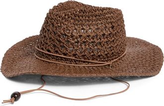 Vince Camuto Crochet Cowgirl Hat in Chocolate at Nordstrom Rack