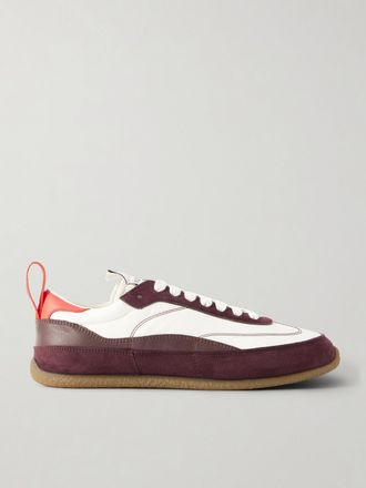 Alexander McQueen Sneakers In Shell Con Finiture In Camoscio E Pelle Velo - Marrone