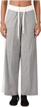 Elisabetta Franchi Pantaloni Jogging in Maglia di Viscosa - - Trousers - Donna - Grigio - L