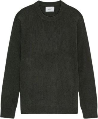 Nn.07 Trui met Ronde Hals en Ribbels - Heren - Sweatshirts - Groen - XL - Polyester - Hoodies & sweatvesten