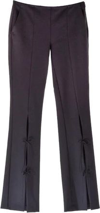 Versace Jeans Couture Tecno Cady Pantalone Aperto - Dames - Wijde Broeken - Zwart - S - Broeken