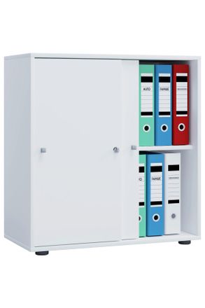 MID.YOU Mid.you Aktenschrank, Weiß, Holzwerkstoff, 1 Fächer, 70x74x37 cm, abschließbar, Büromöbel, Büroschränke, Aktenschränke