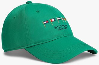 Tommy Hilfiger Mens Embroidered Nautical Flag Baseball Cap - Green
