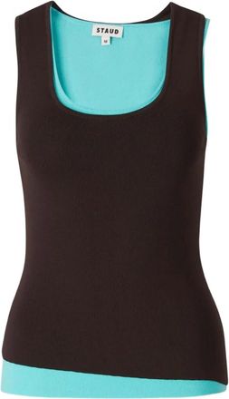 Staud Canotta in jersey - Marrone