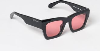 Off-white Occhiali da sole Davie rettangolari in acetato con logo stampato