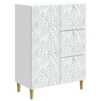 vidaXL Aparador Blanco 66 X 34,5 X 90 Cm Madera De Ingenier&iacute;a Vidaxl