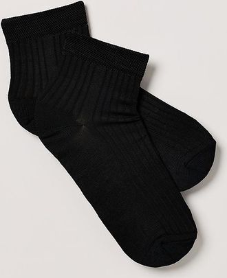 Stems Silky Ribbed Quarter Socks