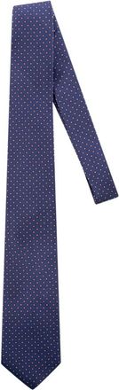 Corneliani Necktie - Heren - Accessoires - Blauw - Maat: ONE Size Zijde