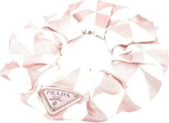Prada Pre-owned Accessories, female, Pink, Size: ONE SIZE Pre-owned Silk Hair Accessory