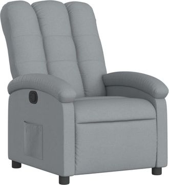 vidaXL vidaXL Poltrona reclinabile in tessuto grigio chiaro