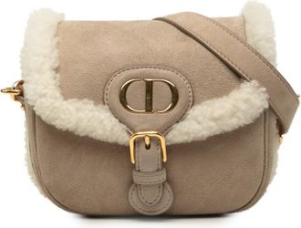 Dior Pre-owned Dior Small Suede Shearling Bobby Crossbody Ladies V7ZWB6LQ346M1U25
