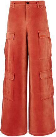 Heron Preston Wide-Leg Cargobroek - Dames - Wijde Broeken - Oranje - M - Katoen - Broeken
