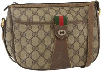 Gucci Pre-owned Plastic Cross Body Bag - Dames - Vintage Schoudertas - Beige - ONE Size - Vintage