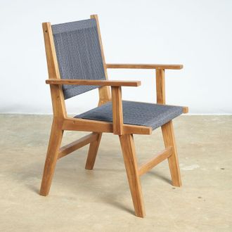 Wanda Collection Wanda Collection - Sill&oacute;n De Jard&iacute;&shy;n De Teca Y Cuerda Gris Oscuro Cl&eacute;o