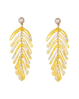 Eyecandy LA Eye Candy La Dina Leaf Earrings