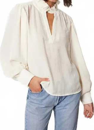 bobi Peasant Blouse In Pearl