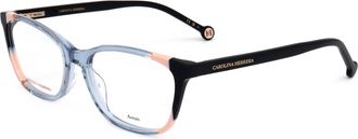 Carolina Herrera Womens 54 mm Blue Nude Eyeglasses
