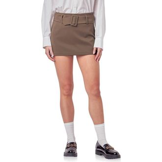 English Factory Belted Skort in Olive at Nordstrom Rack, Size X-Small