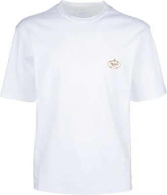 Prada logo-print T-shirt - men - Cotton - S - White