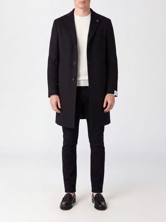 Tagliatore Cappotto monopetto al ginocchio in lana con rever