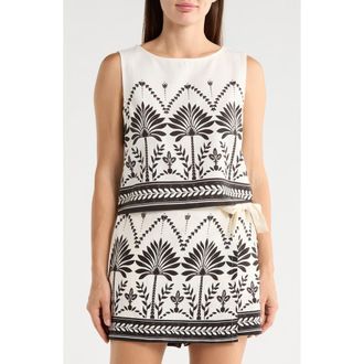 Ellen Tracy Border Print Tank in Bali at Nordstrom Rack, Size X-Large