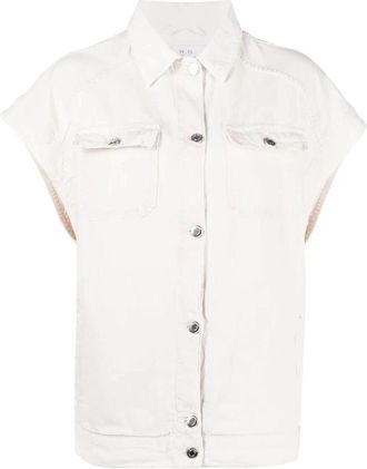 Iro Sena Shirt - Dames - Korte mouwen Overhemden - Roze - L - Katoen - Overhemden