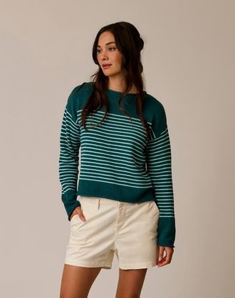 Carve Designs Rue Sweater in Nightdive Stripe at Nordstrom, Size Xx-Small