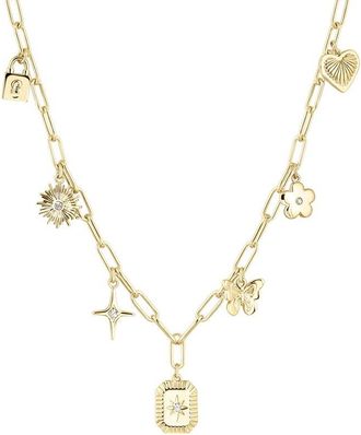 Electric Picks 14K Plated Tallulah Charm Necklace