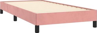 vidaXL Estructura De Cama Sin Colch&oacute;n Terciopelo Rosa 90x200 Cm Vidaxl