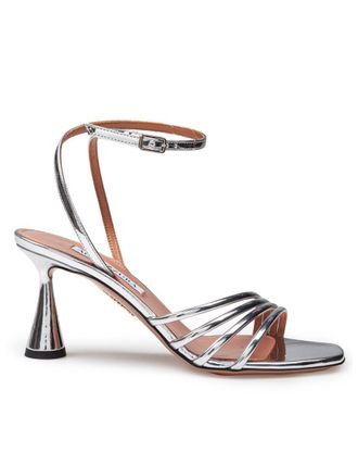 Aquazzura Sandal In Mirror-Effect Leather