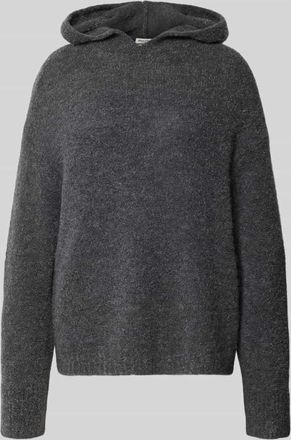 Marc O'Polo Relaxed Fit Hoodie aus Schurwoll-Mix in Dunkelgrau Melange, Größe XXL