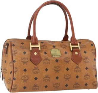 MCM Pre-owned Boston Bag - Dames - Vintage Handtas - Bruin - ONE Size - Leer - Vintage