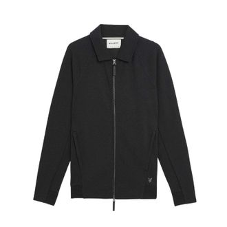 Lyle & Scott Herenjas met volledige ritssluiting, interlock, normale pasvorm (Zwart)