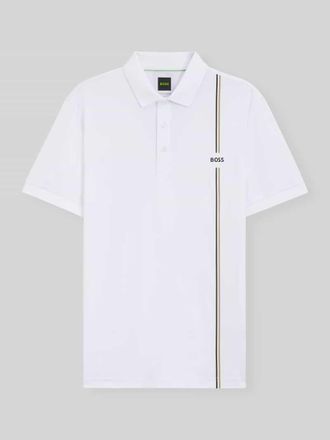 HUGO BOSS Regular Fit Sport T-Shirt mit Logo-Tape in Weiss, Gr&ouml;&szlig;e XXL