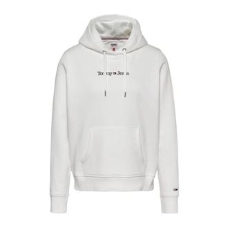 Tommy Jeans Linear Serif Hoodie Beige - Dames - Hoodies - Beige - S - Katoen - Hoodies & sweatvesten