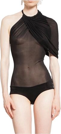 Magda Butrym Full-Body, female, Black, 2XS, Cape Effect Halter Bodysuit