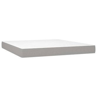 vidaXL Vidaxl - Colch&oacute;n De Muelles Ensacados Tela Gris Claro 180x200x20 Cm