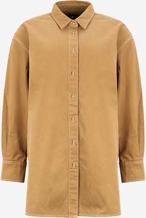 7 For All Mankind Lange Hemdjacke aus Twill Nina