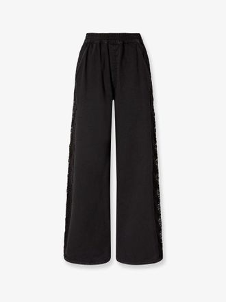 Pinko Pantaloni denim con dettaglio laterale in pizzo - PINKO - gender_Woman