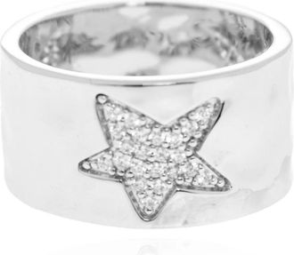 Zadig&Voltaire Rockster ring met glinsterende kristallen - Dames - Ringen - Grijs - 50 MM - Accessoires